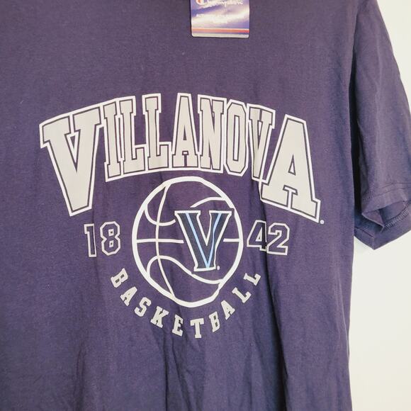 New Champion mens Villanova blue basketball short sleeved tshirt size Medium - Picture 4 of 5